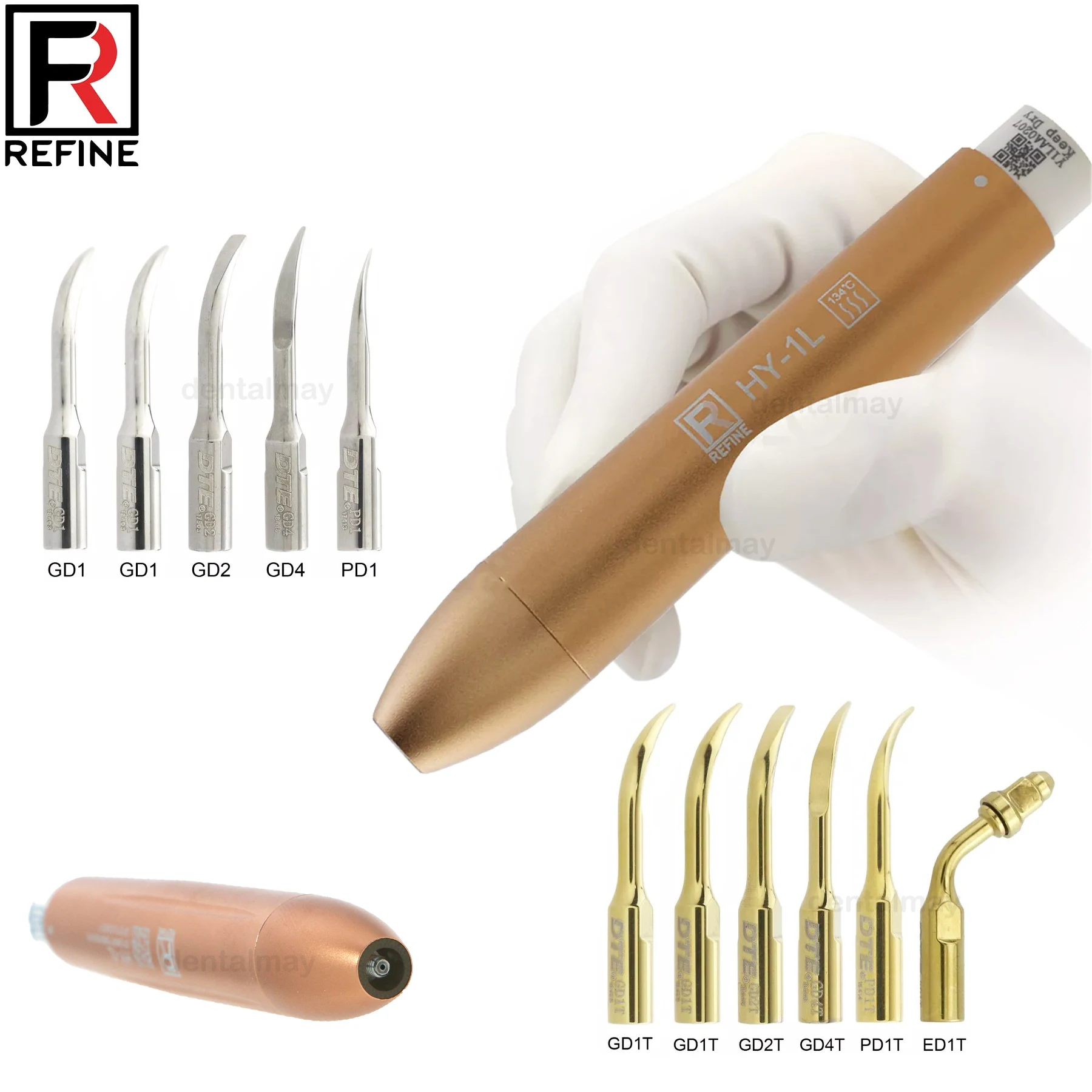 

Стоматологический светодиодный ультразвуковой скалер, тонкий наконечник B.LED для Satelec Acteon NEWTRON, совместимый с DTE