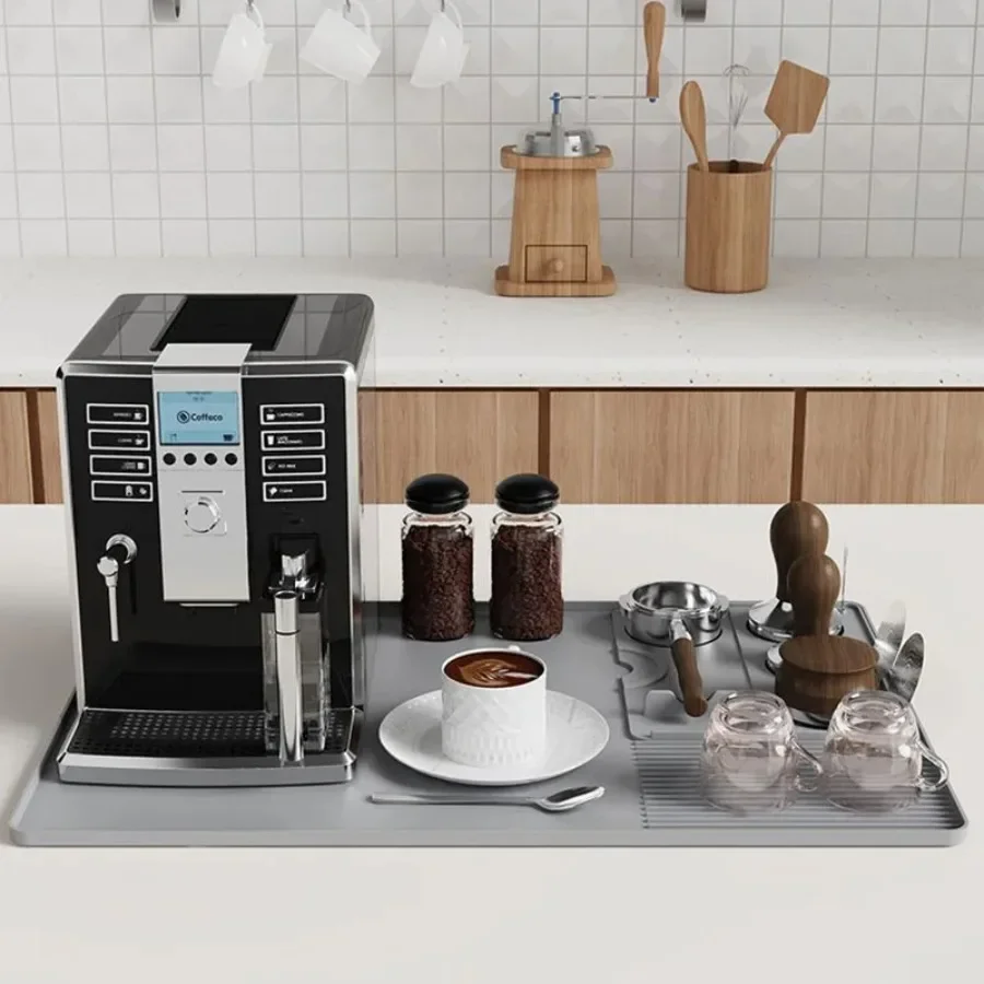 Home Coffee Machine Table Mat Anti Slip Silicone Waterproof Matdrainage Device Coffee Shop Desktop Powder Pressing Accessories 6