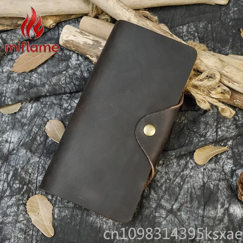 

Роскошный мужской кошелек-портмоне из натуральной воловьей кожи высшего качества, повседневный, в стиле ретро, с длинной пряжкой, из кожи Crazy Horse, винтажный, модный