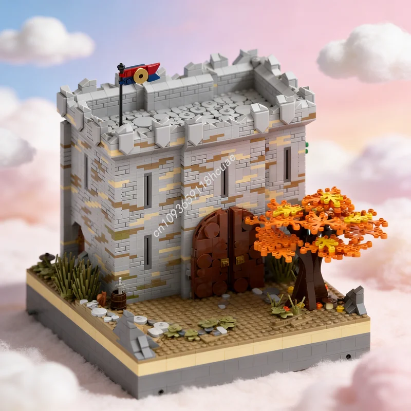 9417 Piezas MOC Icons Gate House, Bloques de Construcción de Modelos, Arquitectura, Juguete de Ensamblaje, Idea Creativa de Bricolaje, Ladrillo, Regalo de Navidad, Educación