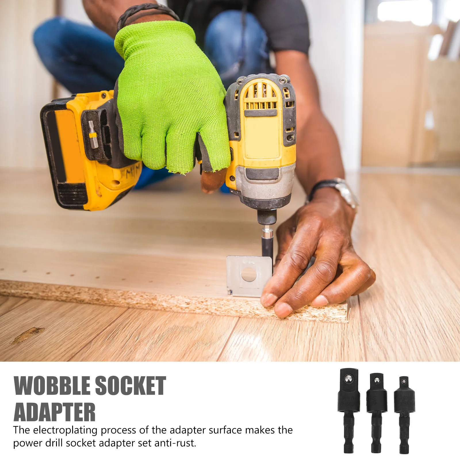 

1 Set Steel Wobble Socket Adapter 360 Degree Rotatable Drill Bit Adapter For Impact Driver Electric Screwdriver Auto Repair Hand