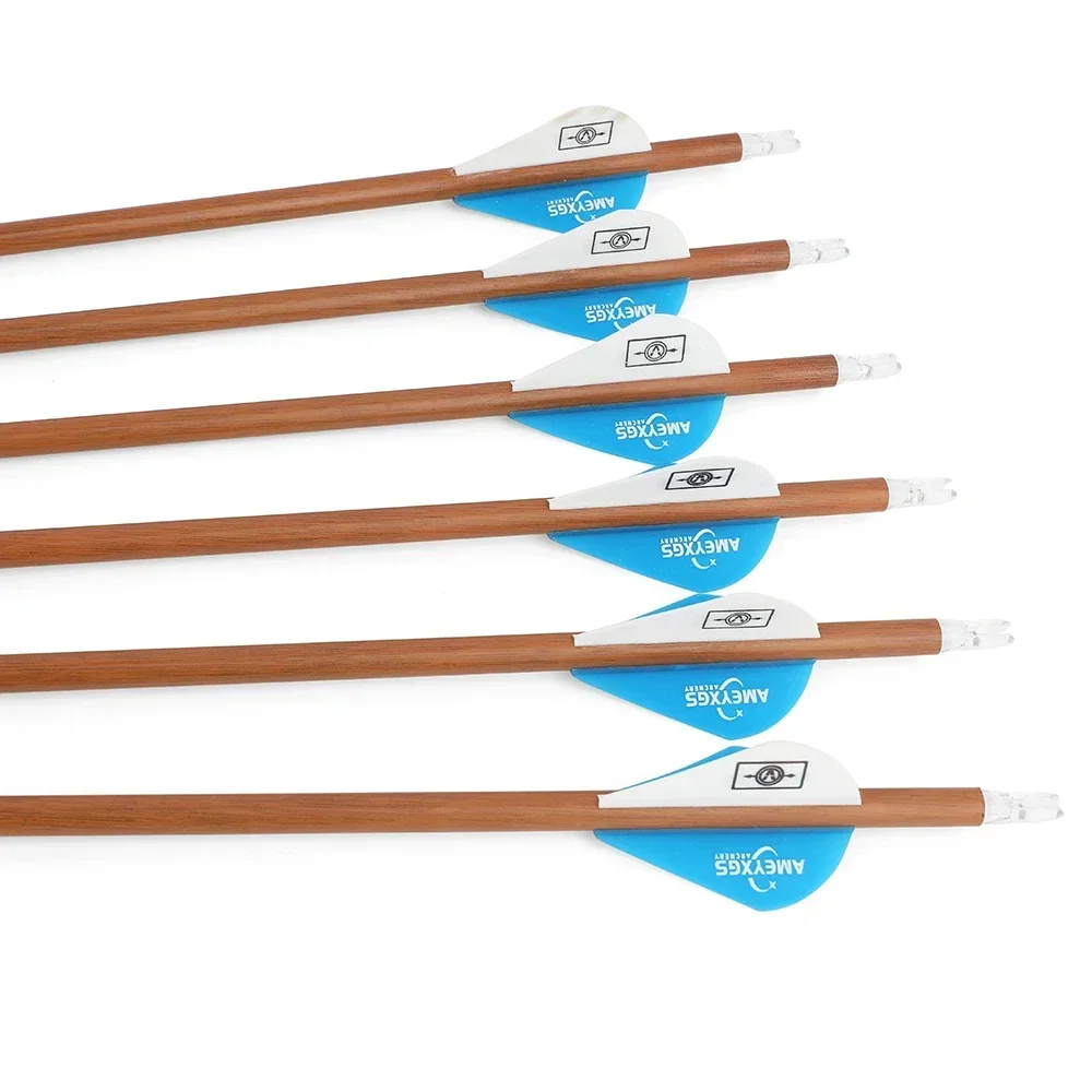 Carbon-Pfeilschäfte für Bogenschießen, 12X Sp500, ID 6,2 mm, OD 7,8 mm, 30 Zoll, 2 Zoll, mit austauschbarem Gummifeder- und 100-Grain-Pfeilspitzen, für Recurve- und Compoundbögen – Detail 5
