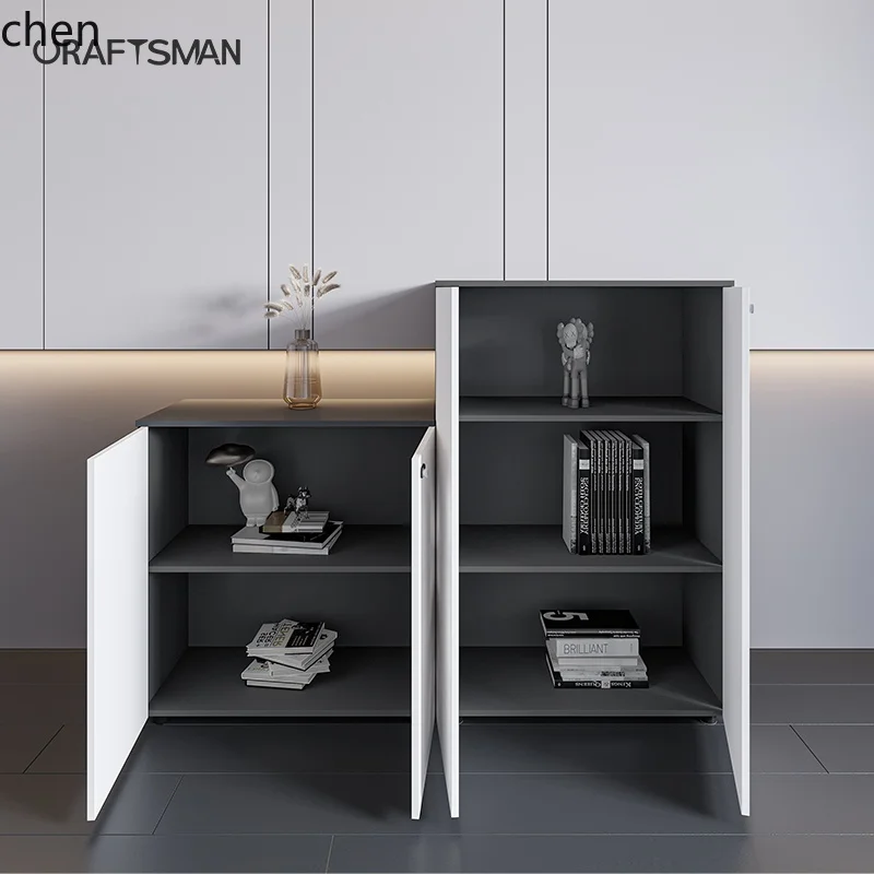 PYH Modern Simple Light Luxury Office cabinets Wooden partition cabinets Locked data floor cabinets