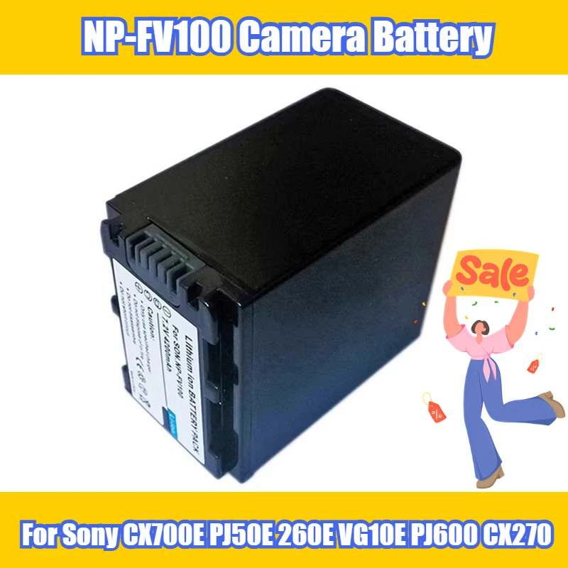 

7.2V 4200mAh NP-FV100 Camera Battery,for Sony CX700E PJ50E 260E VG10E PJ600 CX270