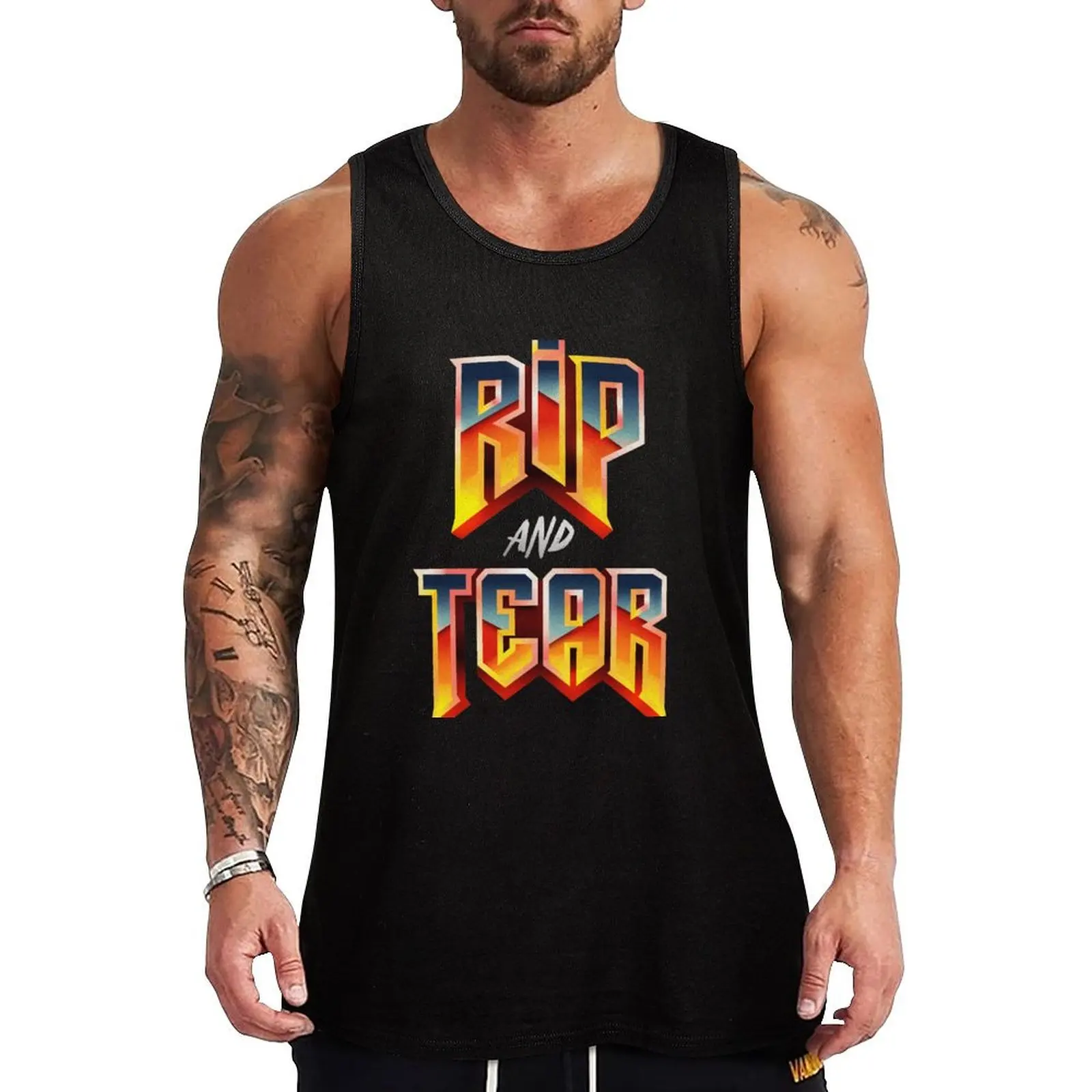 

Rip and Tear v2 Tank Top Men gym sportswear t shirt men clothing