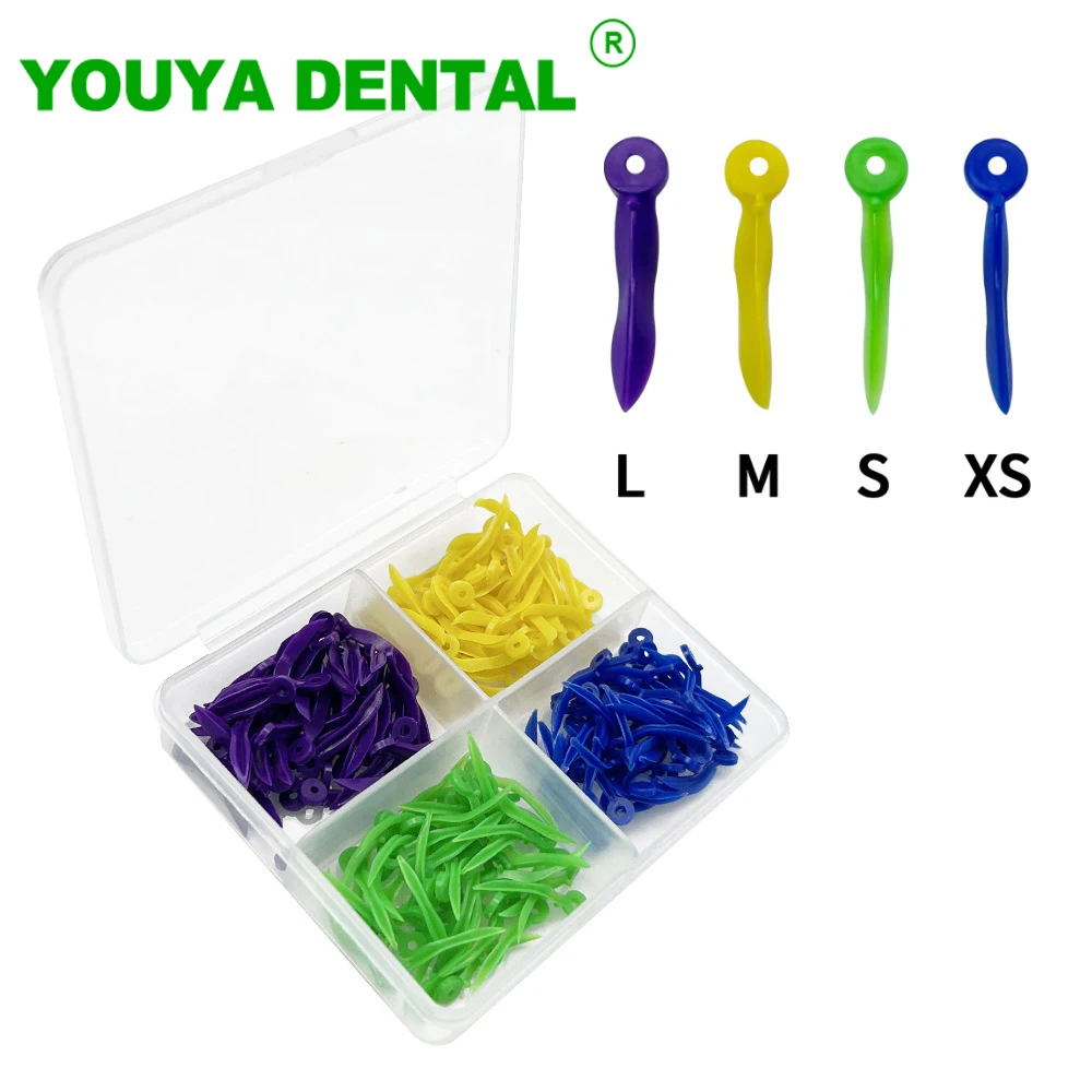 200pcs/box Dental Tooth Gap Wedges with End Circular Holes Disposable Plastic Wedge 4 Sizes Dentistry Oral Care Accessories Hot