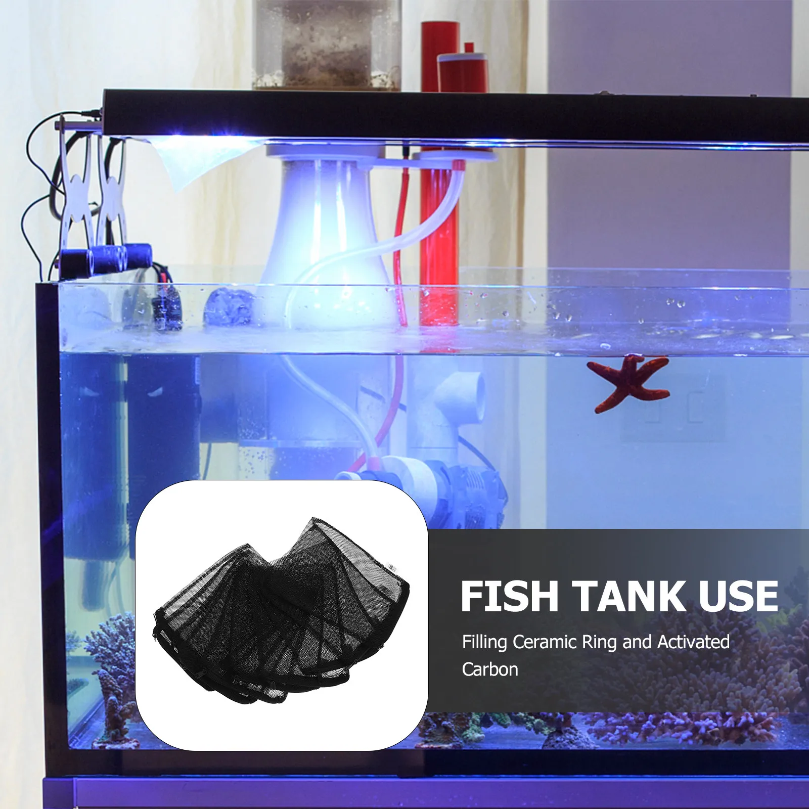 10 قطع أكياس فلاتر شبكية قابلة - مراجعة All Fish In Aquarium وسعره