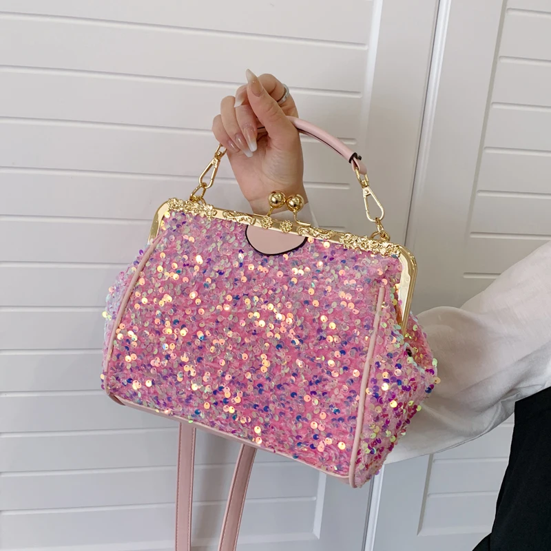 

luxury designer purses and handbags for women Sequined tote bag Shining fashion crossbody bags lady shoulder evening clutch 2022