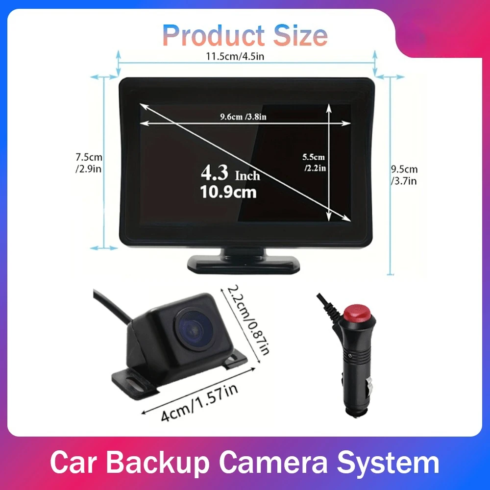 Car Reversing Camera, Rear View Reversing Camera for Sedans, SUVs, RVs, Pickup Trucks - Easy to Install