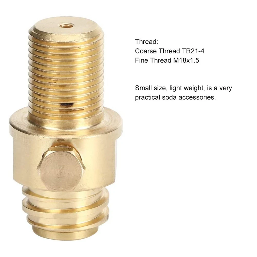 Convertitore adattatore di ricarica CO2 per valvola bombola di soda M18X1.5, adattatore di ricarica bombola per bottiglie di soda per serbatoi Sodastream
