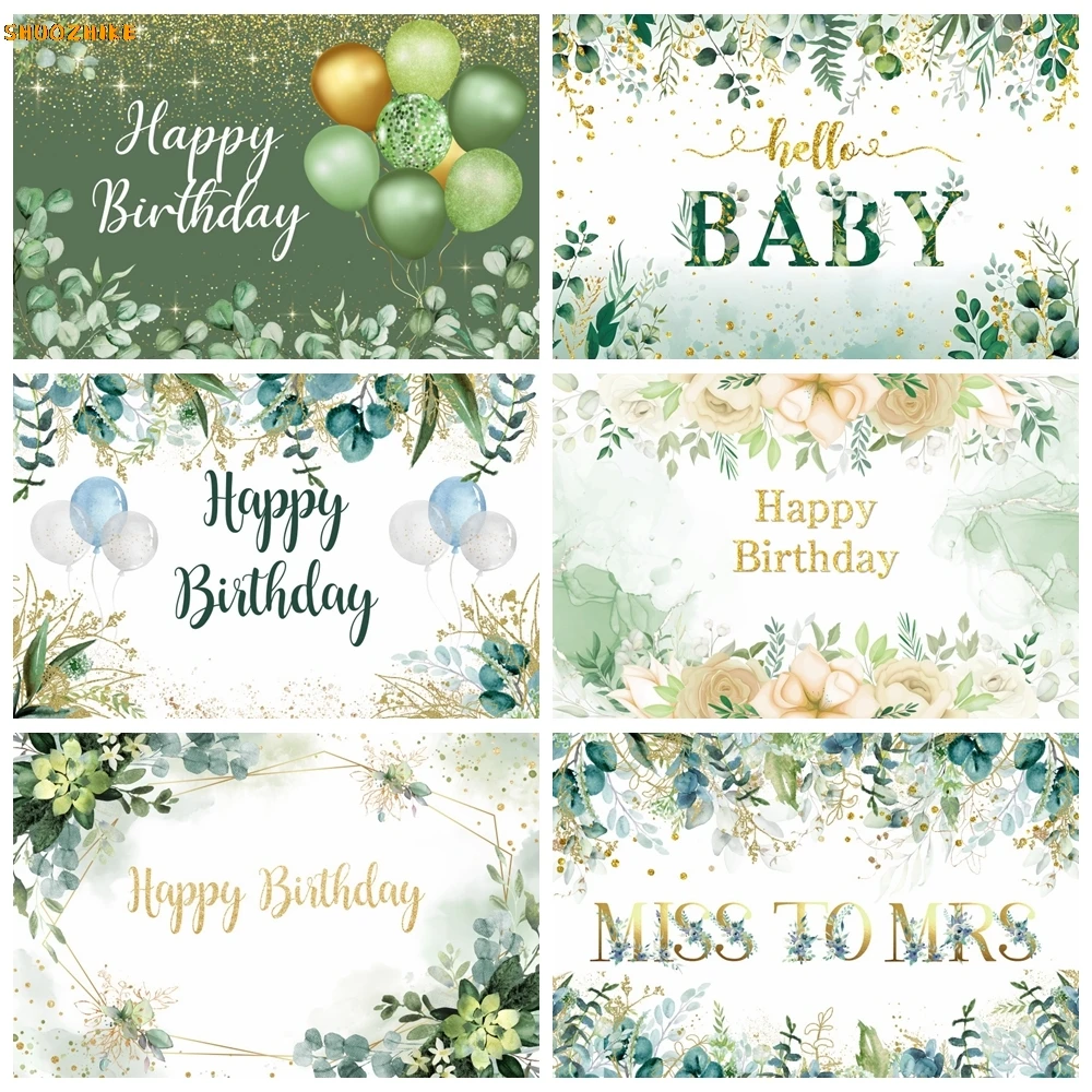 

Green Plant Photography Background Cloth Branches And Leaves Wedding Birthday Party Baby Show Custom Photo Background Wall