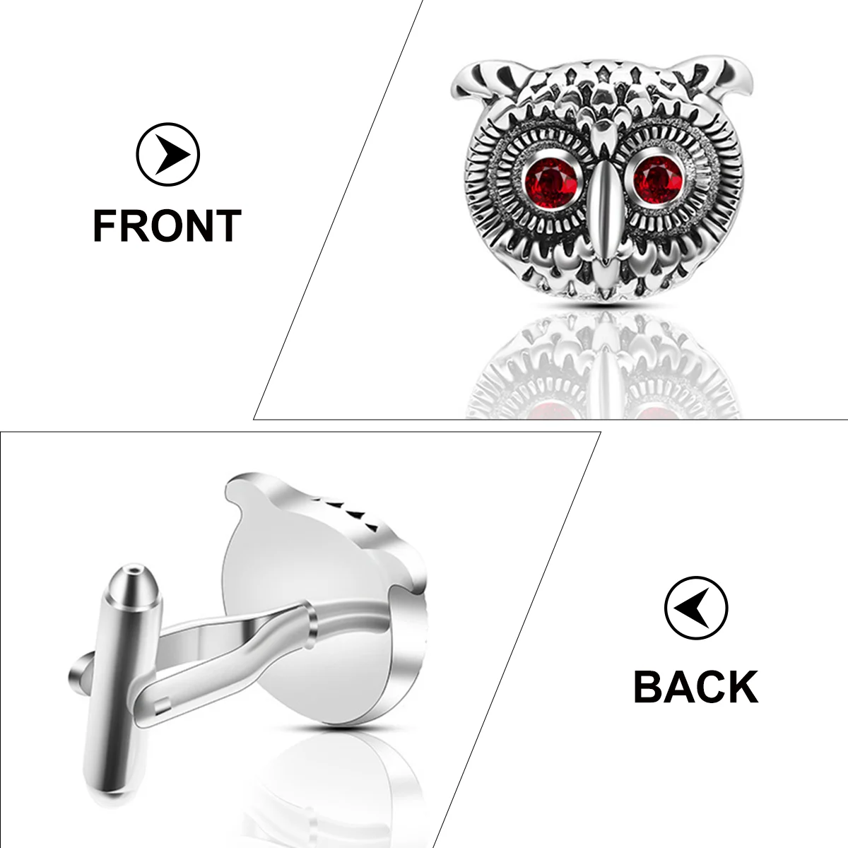 Owl Cufflinks Covers Buttons Accessories Business Shirts for Men Personality Man