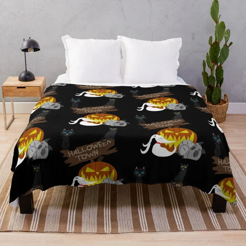 halloween pets (coraline) (binx) (zero) (sparky) Throw Blanket anime christmas decoration Warm Blankets