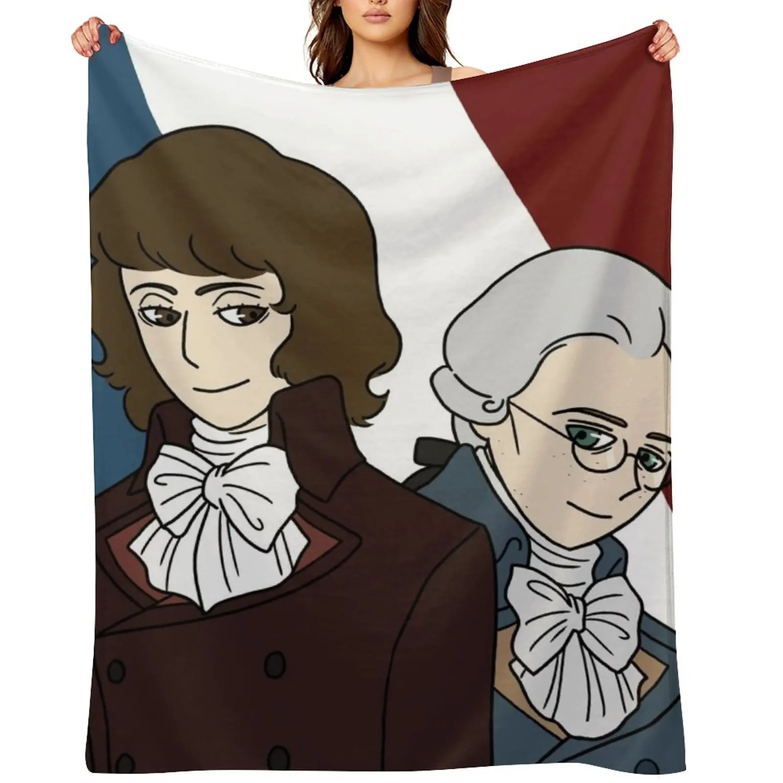 

Saint-Just & Robespierre Throw Blanket Retros Stuffeds warm for winter For Baby Blankets