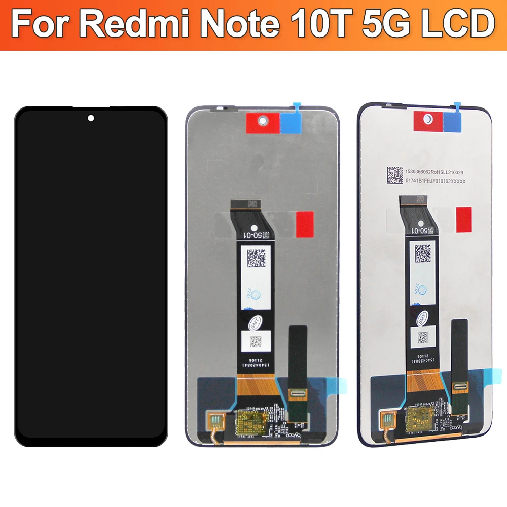 Pantalla LCD de 6,5 pulgadas para móvil, montaje de digitalizador con Panel táctil, reemplazo para Xiaomi Redmi Note 10T, 5G, M2103K19I