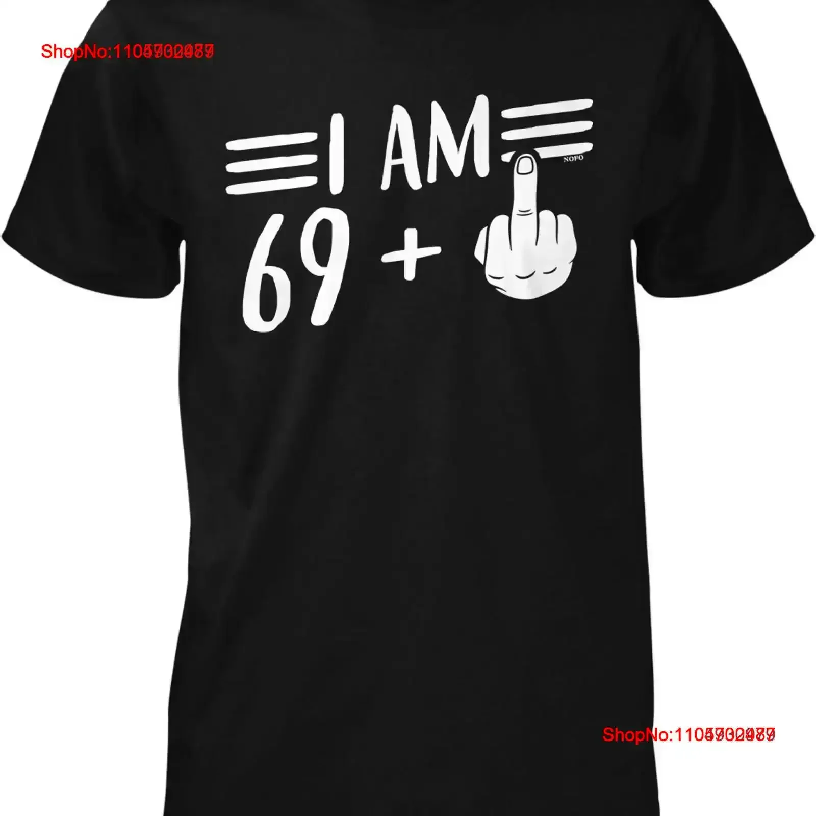 I am 69 Plus 1 Middle Finger Men's T shirt HOOD_02190 vintage Washed fashion Breathable Casual Comfortable designer clothes