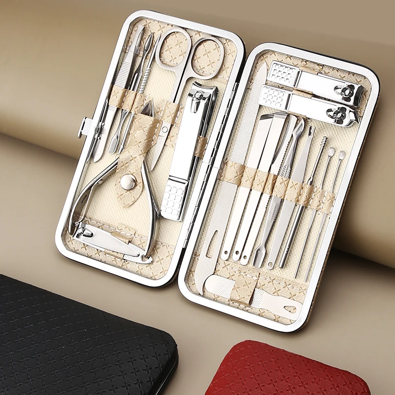 Professional Manicure & Pedicure Tools 8pcs/12pcs/16pcs/19pcs Stainless Steel Nail Clipper Set Sharp and Durable Nail Cutter Set