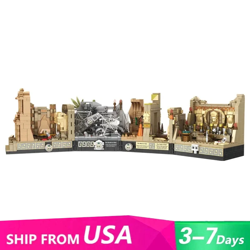 

2388PCS Medieval Raiders of The Lost Ark Building Blocks Movie Game MOC Temple Model Brick Collectible Toys Children Adult Gift
