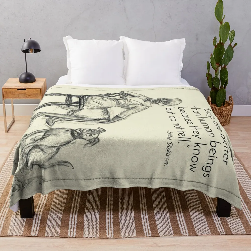 

Dogs Are Better Throw Blanket Furrys Quilt Bed covers Fashion Sofas Blankets