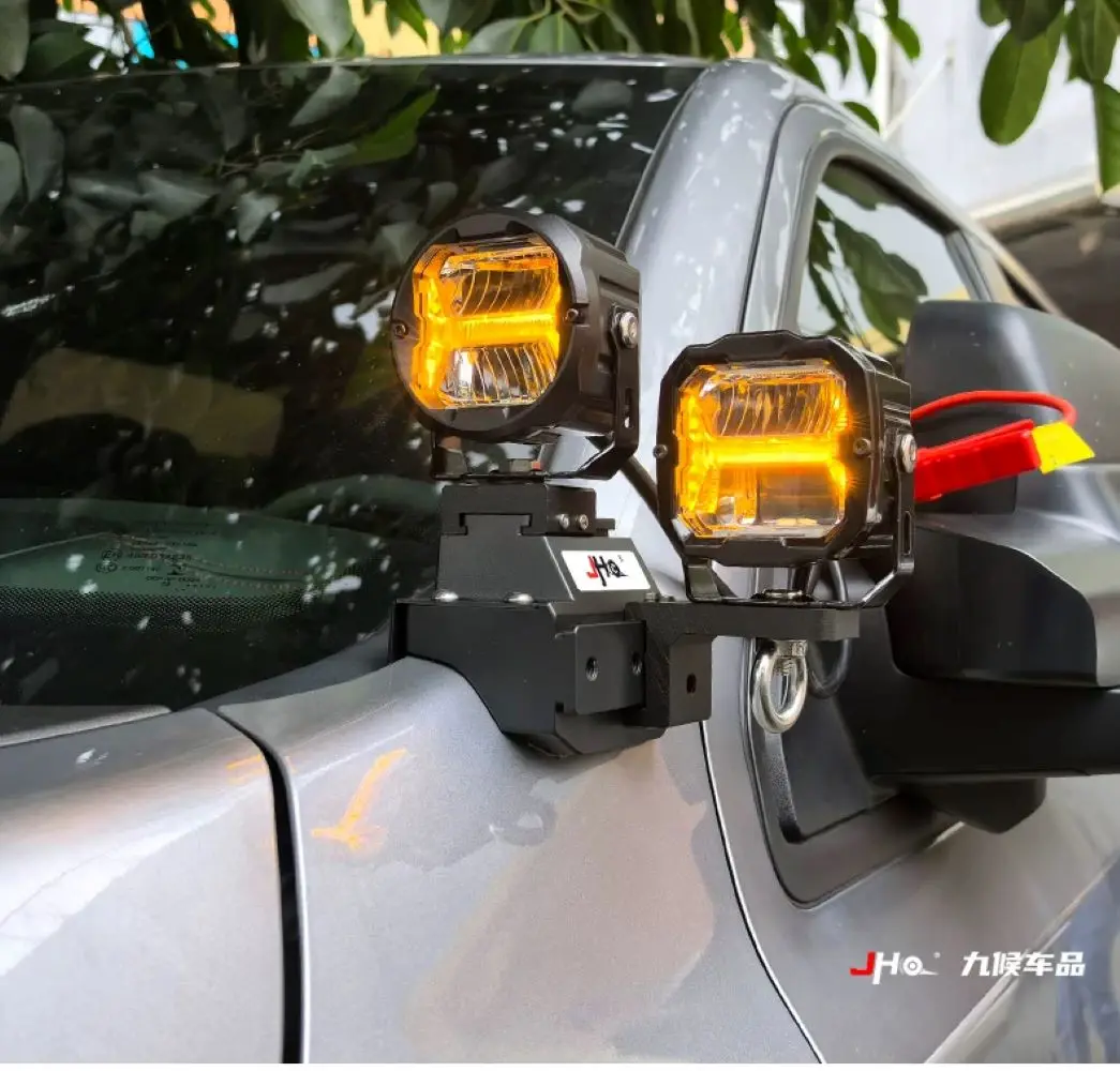 JHO A-Pillar Hood Light Bracket Quick Release Metal Mount for Dodge Ram 1500 TRX 2022-2026 Work Pods Holder