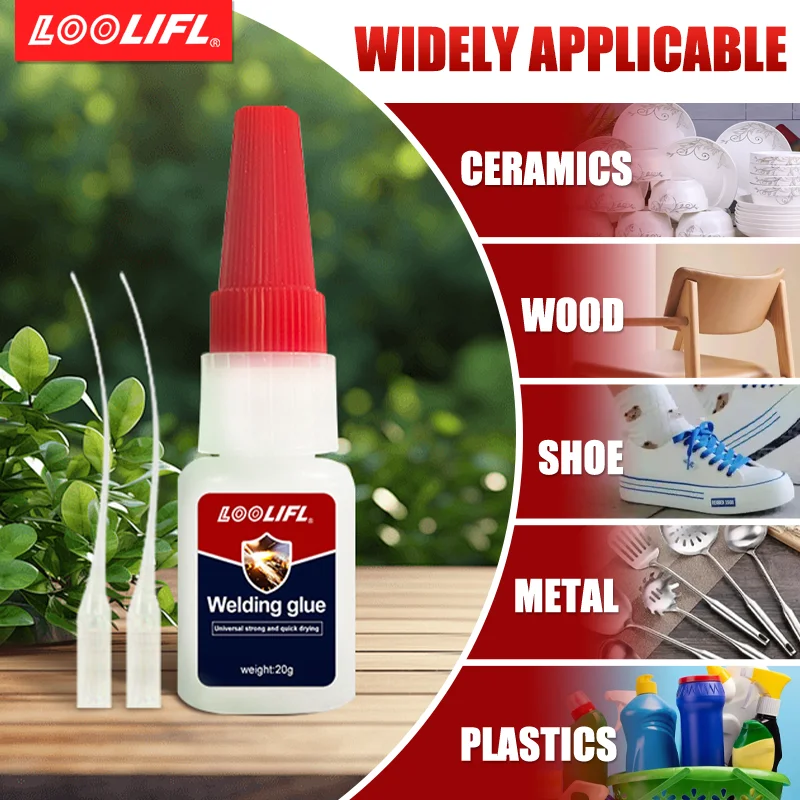 

20 г сварочного высокопрочного жирного клея - универсальный суперклей, мощный мгновенный клей для смолы, керамики, металла, стекла, клей для пайки металла