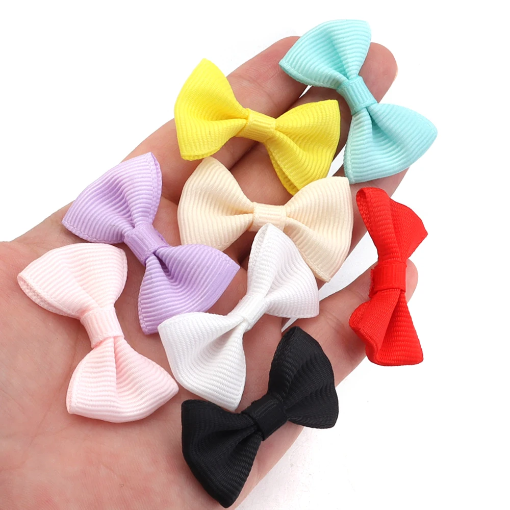 

30pcs/lot 40mmx25mm Ribbon Bow Tie Baby Girl Ribbon Bow Pet Bowknot Craft DIY Wedding Decoration Hair Accessories