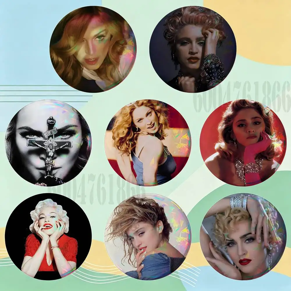 M-Madonna Badges 25 32 44 58 75 mm Round Customizable Wholesale Fan goods Self-made fan freebies