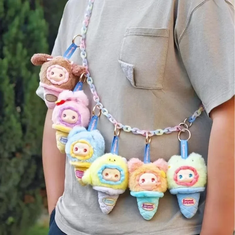 إيما سكوب الآيس كريم سلسلة أفخم قلادة صندوق أعمى Kawaii إيما الشكل دمية صندوق غامض المعلقات لطيف هدايا عيد الميلاد مفاجأة