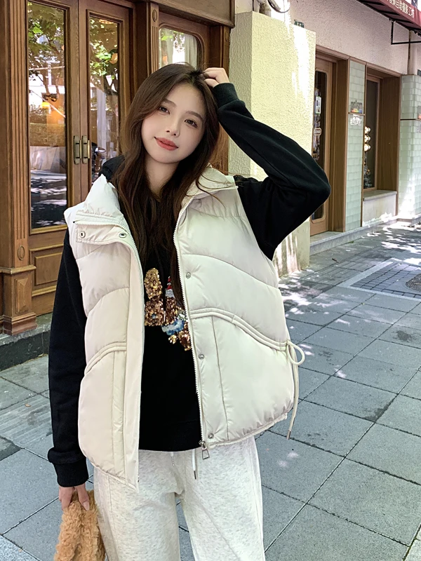 

Faionable ort Thiened Cotton Jaet, женский корейский дизайн, зимний новый жилет для хлеба, теплая одежда небольшого размера