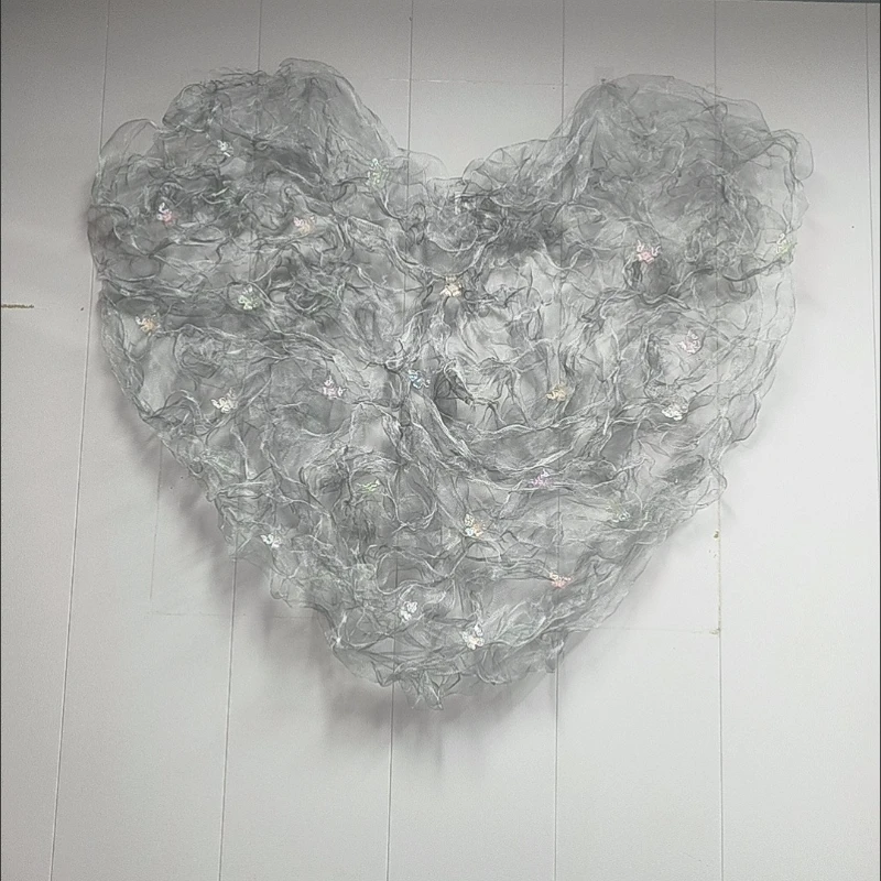 

Wedding Decor Cloud Shape Wire Mesh Metalic Fabric for Arch Ceiling Background Wire Mesh Art Decoration Designer Metal Material