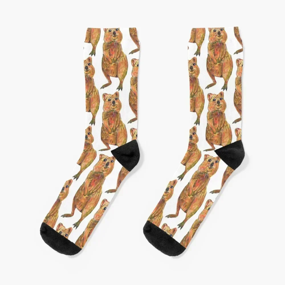 

Quokka on Blank Background Socks japanese fashion hiking gift Boy Child Socks Women's