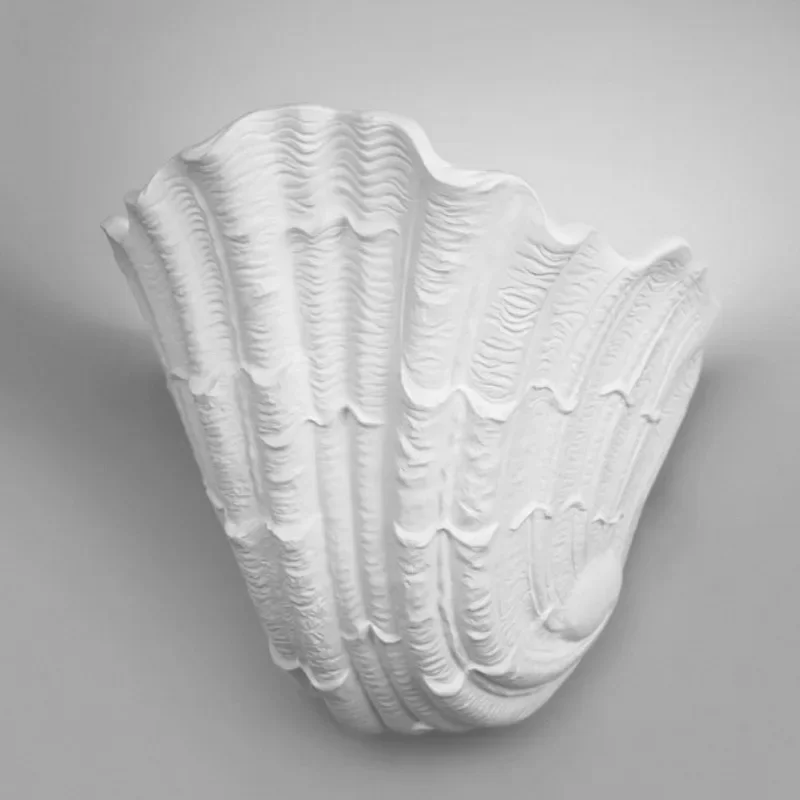 French shell wall lamp, aisle background wall surface plaster lamp