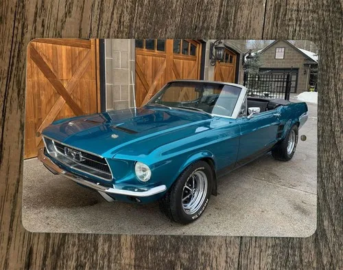 1967 Convertible  Metal Wall Car Garage Sign Poster