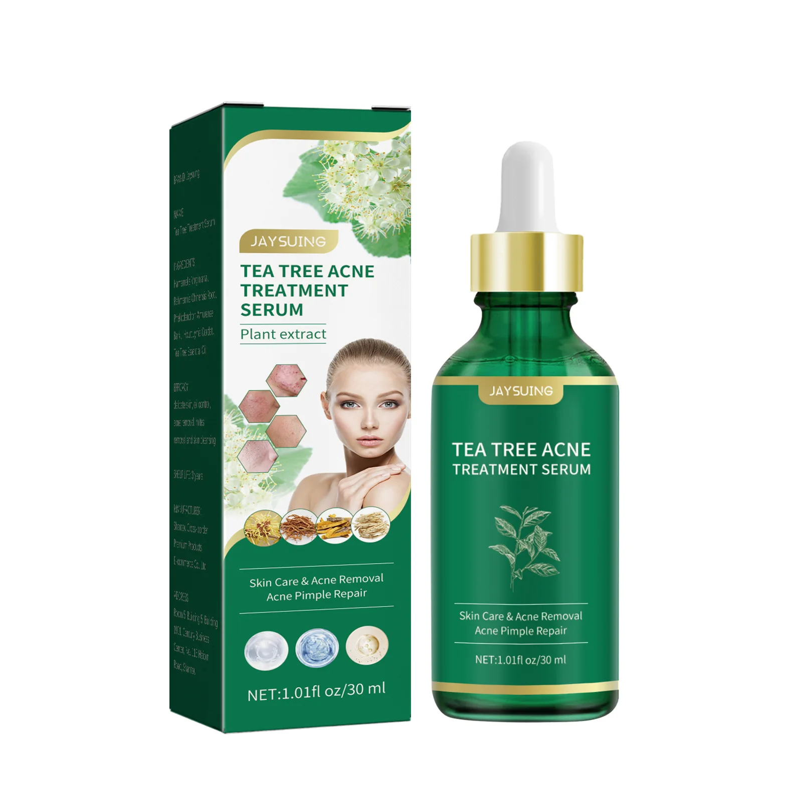 Tea Tree Oil Clear Acne Essence ลดสิว Mark Hydrating Repair ใบหน้ารอยแดง ล้างสิว Essence