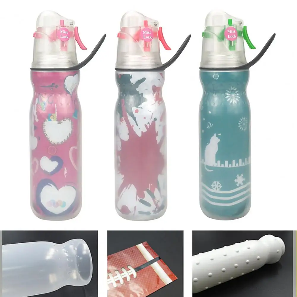 590ml Water Bottle Practical Drop-resistant Spray Cup Soccer Rugby Pattern Drink Water Bottle for Cycling