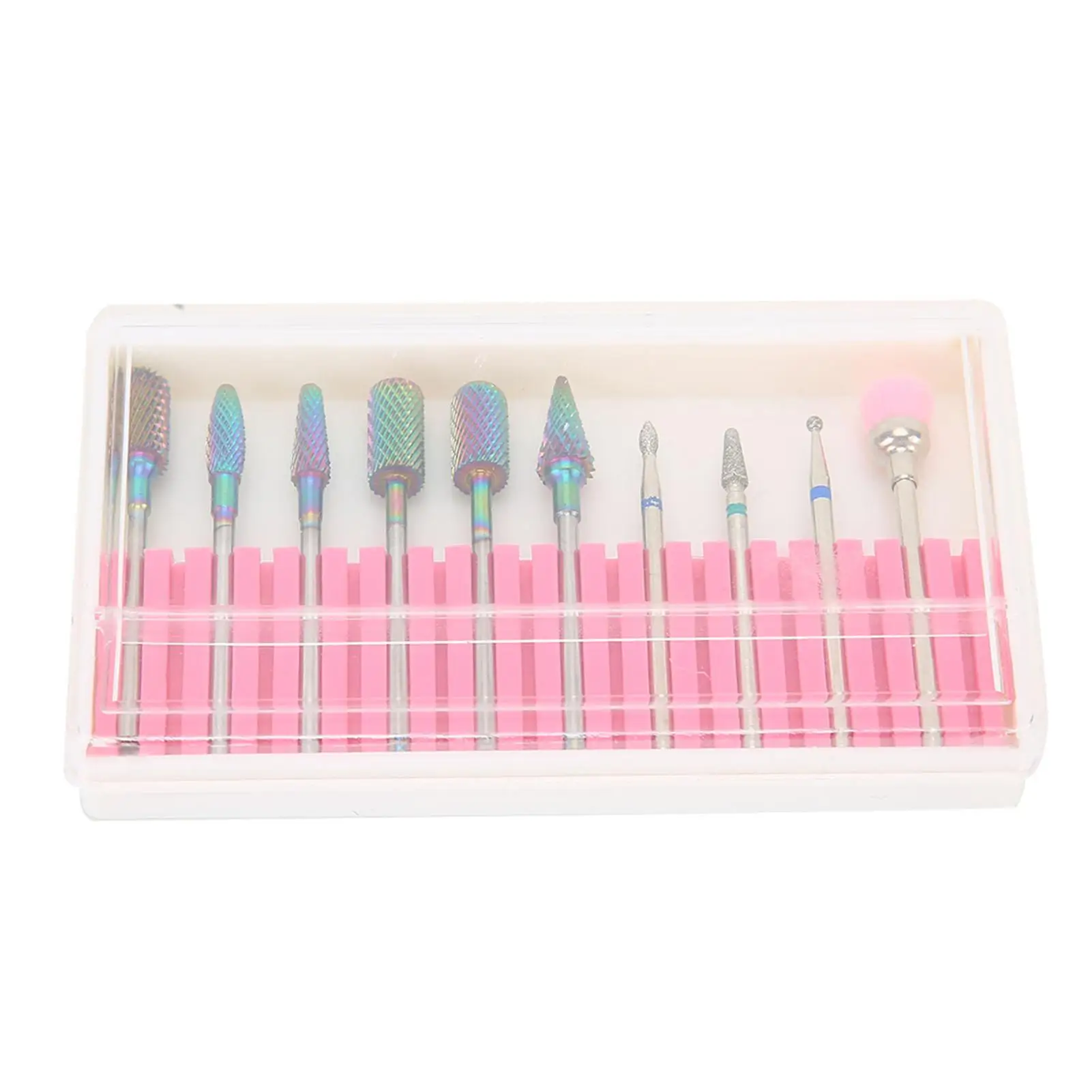 

10pcs Nail Drill Bits Set for Dead Skin Removal & for manicure Polishing - Electric Nail Art Grinding Head Tool