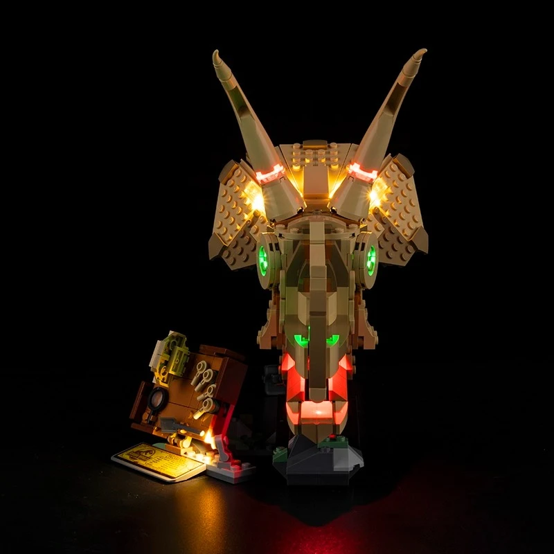 

LED Light Set Suitable for LEGO Jurassic World Dinosaur Fossils Triceratops Skull 76969 Building Blocks Not Include Bricks Model