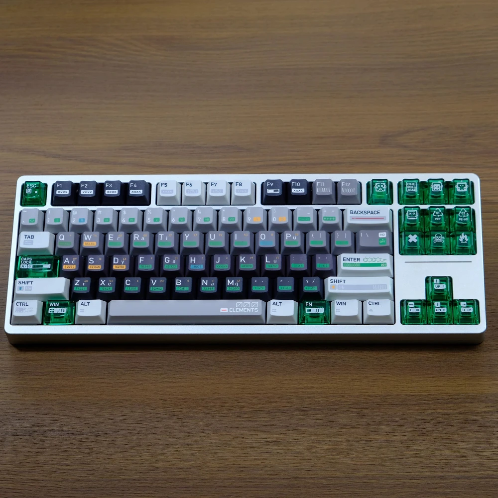 Chemistry Theme Keycaps Customized for 61/68/75/87 PBT PC Artisan Point Keycap Cherry Profile Mechanical Keyboard Accessories