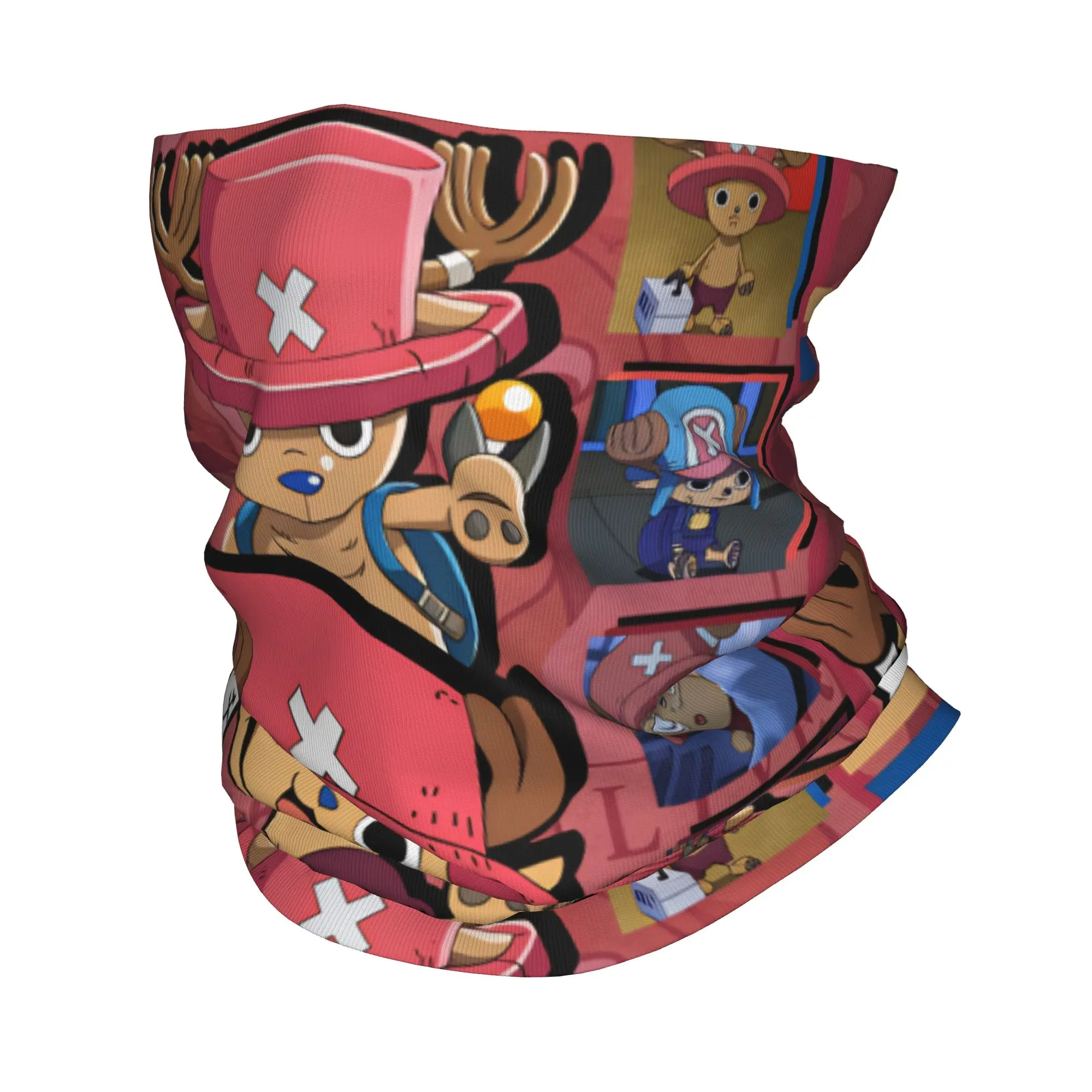 Custom One P-Pieces Tonys Choppers Neck Gaiter Women Men UV Face Shield Winter Lovely Deer Cartoon Anime Bandana Scarf Hiking