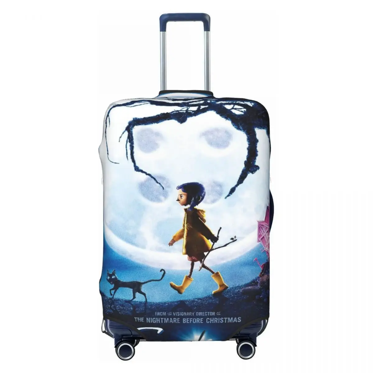 

Custom Halloween Horror Film Coraline Luggage Cover Cute Suitcase Protector Covers Suit For 18-32 inch