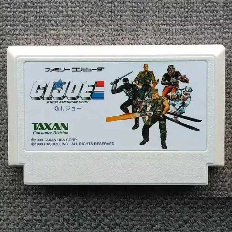 GI. Joe - Tarjeta de videojuego A Real American Hero para consola FC de 60 pines
