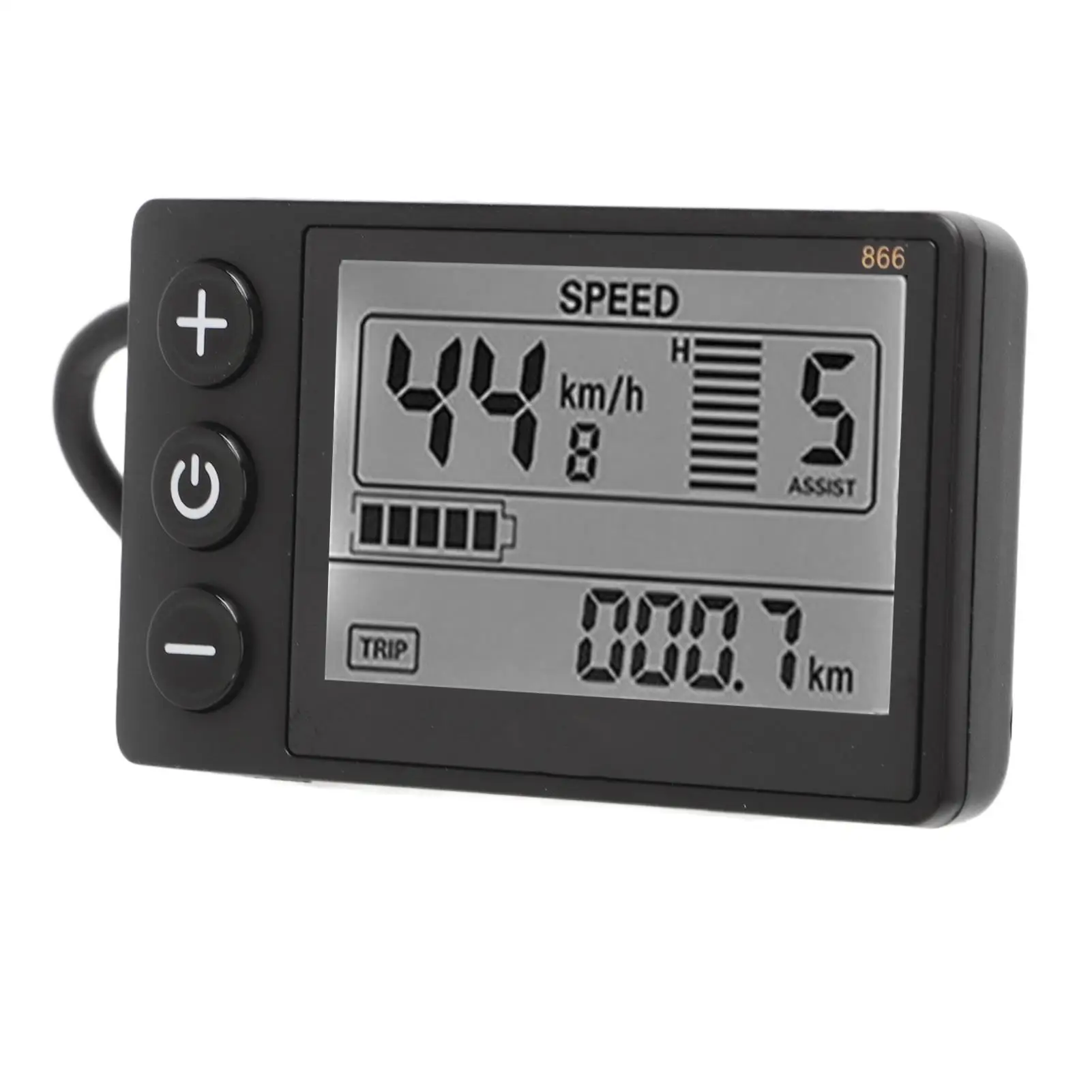 

Electric Bike LCD Display Meter 24 60V with Waterproof Plug for 22 .2mm Handlebars