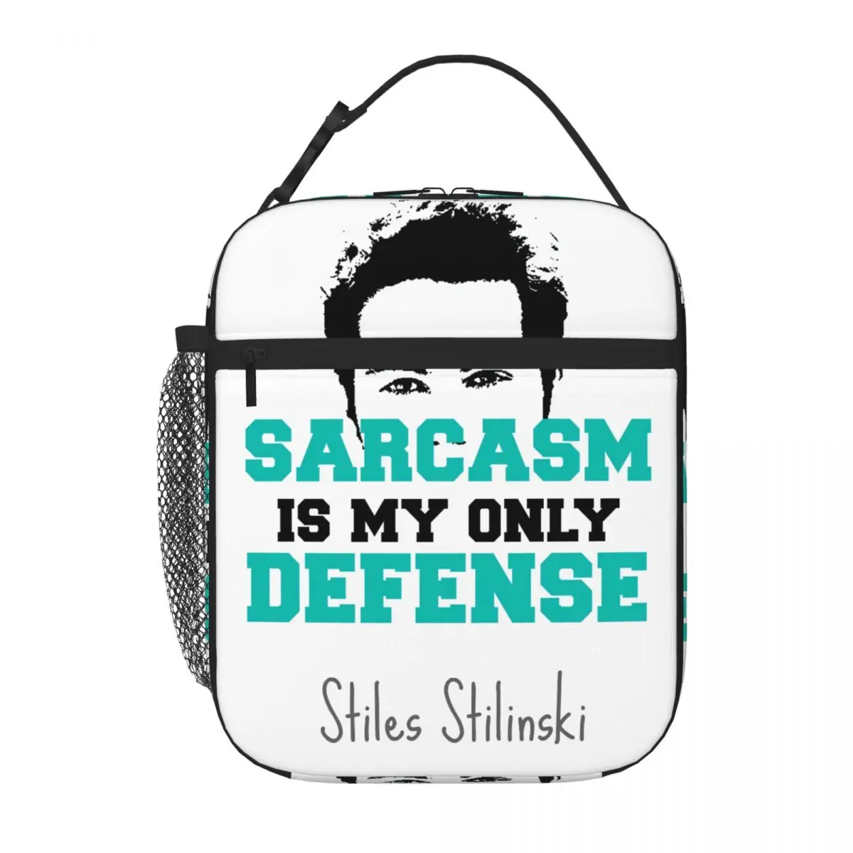 Hot Sale Teen Wolf Stiles Stilinski Floral Neoprene Lunch Bag Festival Outing Snack Bag