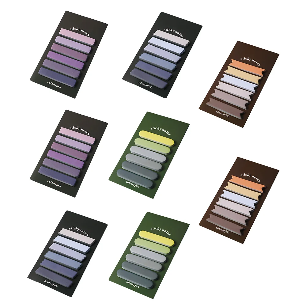 8Sets Message Notes Pads Sticky Memo Stickers Self-Stick Notepads Portable Lightweight for Various Uses Self-Stick Notepads