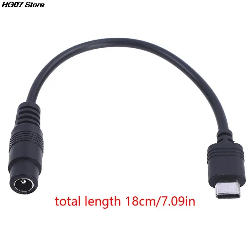 1PC 18cm DC Type-c Female To 5.5*2.1 Female Cables 5521 Power Jack DC Power Conector 5.5x2.1 Adapter USB Type C Converter