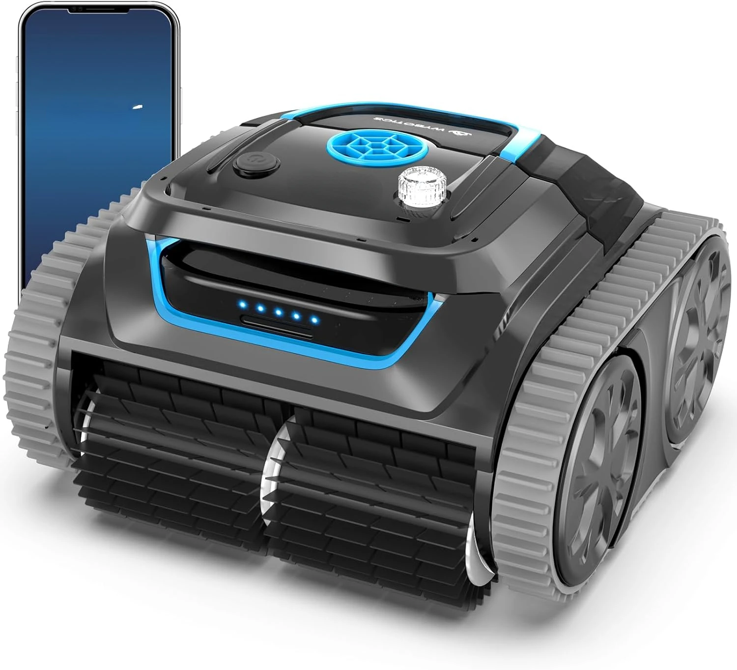 Cordless Wall Climbing Robotic Pool Cleaner with APP Mode, Smart Mapping Tech, Lasts 180mins, Automatic Pool Vacuum Robot