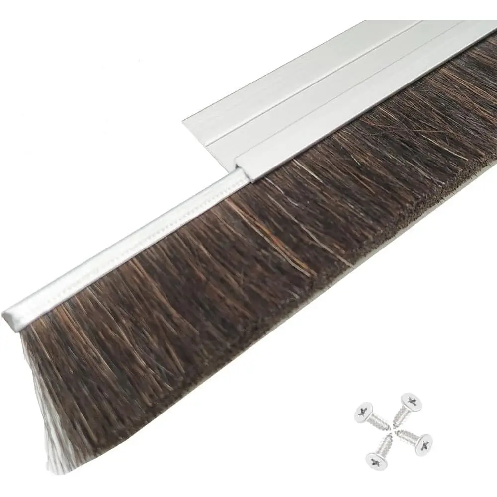 

Hehair 12 Sets 2.16 x 39.37 Inches Sweep Brush Door Sweep Door Brush Seal Roll Up Door Garage Door Sweeps Suitable or Various lo