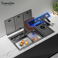 Best Selling 2025 Smart Kitchen Sink Stainless Steel Intelligent Hidden Kitchen Sink With Dishwasher & Garbage Disposal