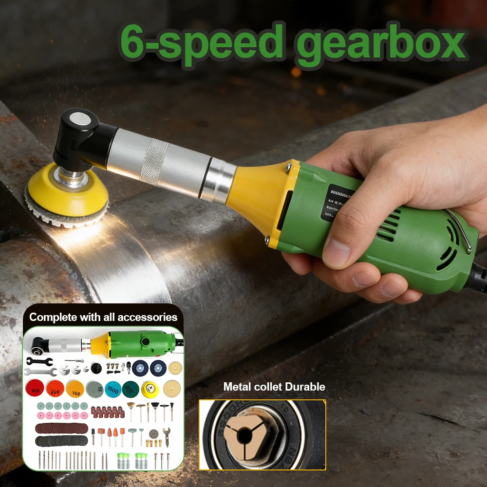 

6-Speed Power Tool Electric Die Grinder Multi-Function Rotary Tool for Wood Carving, Metal Polishing, Engraving & DIY Projects,