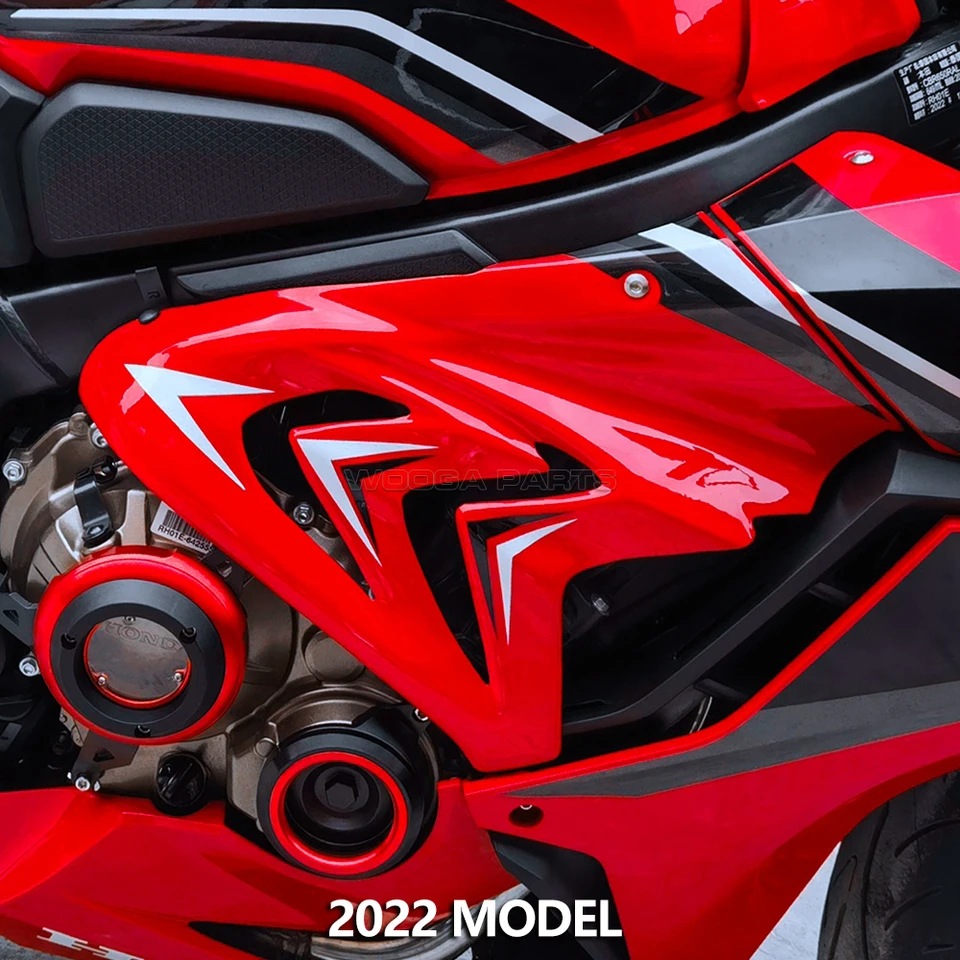 Lorababer Carénage Panneau Cadre Latéral Moto Compatible Honda CBR650R 2019-2022 - Noir Brillant Creux